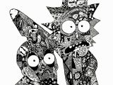 Rick and Morty Trippy Coloring Pages Rick and Mortya0 Free Coloring Pages