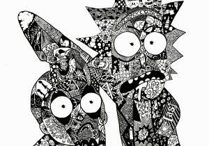 Rick and Morty Trippy Coloring Pages Rick and Mortya0 Free Coloring Pages