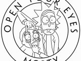 Rick and Morty Trippy Coloring Pages Simple Coloring Page with Rick and Morty and the Text
