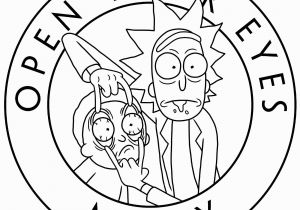 Rick and Morty Trippy Coloring Pages Simple Coloring Page with Rick and Morty and the Text