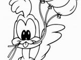 Roadrunner Coloring Pages Printable Baby Road Runner From Looney Tunes Coloring Page