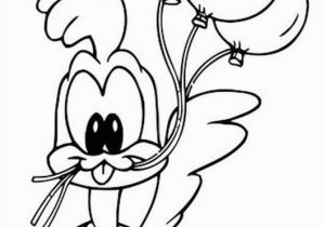 Roadrunner Coloring Pages Printable Baby Road Runner From Looney Tunes Coloring Page