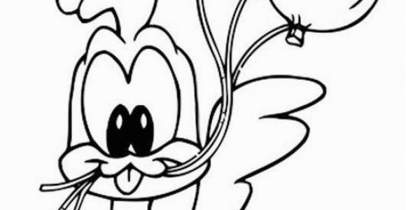 Roadrunner Coloring Pages Printable Baby Road Runner From Looney Tunes Coloring Page