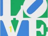 Robert Indiana Love Coloring Page Love Blue Green Red Silkscreen Print by Robert Indiana at King