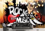 Rock Band Wall Murals Beibehang Custom Wallpaper Photos Rock Music Bar Ktv tooling