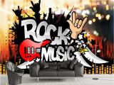 Rock Band Wall Murals Beibehang Custom Wallpaper Photos Rock Music Bar Ktv tooling