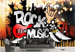 Rock Band Wall Murals Beibehang Custom Wallpaper Photos Rock Music Bar Ktv tooling