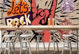 Rock Band Wall Murals Custom Wallpaper Rock Music Art Mural Ktv Bar Cafe Wall