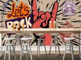 Rock Band Wall Murals Custom Wallpaper Rock Music Art Mural Ktv Bar Cafe Wall