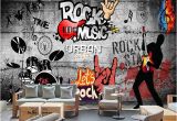 Rock Band Wall Murals Modern Wall Papers Rock Music Background Papier Peint Mural 3d Ktv