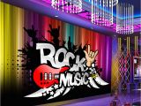 Rock N Roll Wall Mural Us $9 35 Off DuÅ¼a Streszczenie Rock N Roll Muzyka Ktv 3d Pokoju Tapety Krajobraz ZdjÄcie Tapeta Na ÅcianÄ 3 D Salon Mural Rolki Decor Naklejka W