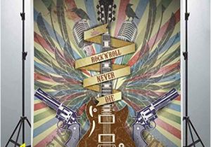 Rock N Roll Wall Murals Lucksty Rock and Roll Guitar Backdrops for Graphy