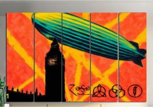 Rock N Roll Wall Murals Rock N Roll Canvas Art Canvas Painting Led Zeppelin Wall