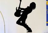Rock Star Wall Murals Dctop Guitar Wall Stickers Rock Team Adhesive Stickers