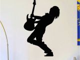 Rock Star Wall Murals Dctop Guitar Wall Stickers Rock Team Adhesive Stickers