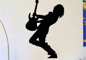 Rock Star Wall Murals Dctop Guitar Wall Stickers Rock Team Adhesive Stickers