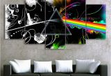 Rock Star Wall Murals Pink Floyd Music Band Canvas Hd Wall Decor 5pc Framed Oil