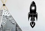 Rocket Ship Wall Mural Rocket Ship Wall Art Decal Boys Room Decor Cosmic Space Vinyl Art Sticker for Home Kids Room Wall Mural Art Decal Decoration