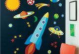 Rocket Ship Wall Mural What A Fun Way to Put Up Planets Spaceship Painting Wall