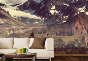 Rocky Mountain Wall Mural Alaskan Denali Highway Wall Mural