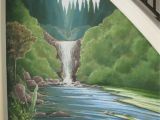 Roller Coaster Wall Mural Nature Waterfall Mural Under A Staircase