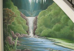 Roller Coaster Wall Mural Nature Waterfall Mural Under A Staircase