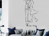 Romantic Bedroom Wall Murals Wall Vinyl Decal Love Couple Kiss My Romantic Bedroom Decor