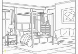 Rooms In A House Coloring Pages Bedroom Around the House Coloring Pages for Adults 1