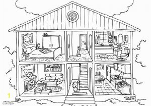 Rooms In A House Coloring Pages Coloring Page House Interior Free Printable Coloring