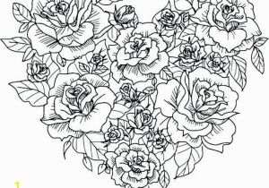 Rose Bouquet Coloring Pages Detailed Rose Coloring Pages Here is A Coloring Page with