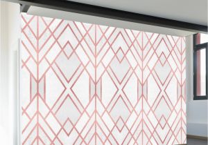 Rose Metal Wall Mural Rose Gold Geo Wall Mural Products