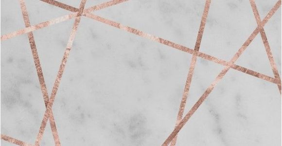 Rose Metal Wall Mural White Marble Rose Gold Geo 1 Wall Mural Wallpaper Art