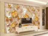 Roses and Sparkles Wall Mural European Style Retro Gold Luxurious Rose Pattern butterfly Tv Wall Mural 3d Wallpaper 3d Wall Papers for Tv Backdrop Flowers Wallpapers Football