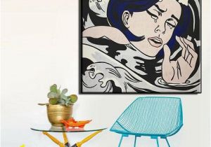 Roy Lichtenstein Wall Mural 2019 Drowning Girl by Roy Lichtenstein High Quality Hand Painted & Hd Print Portrait Wall Art Oil Painting Canvas Home Decor Multi Sizes Ry07 From