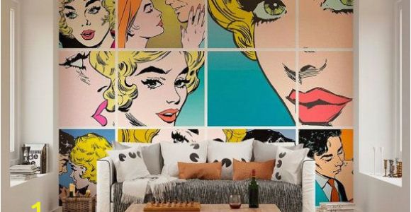 Roy Lichtenstein Wall Mural Wallpaper Wall Murals Pop Art Wall Decals Bedroom