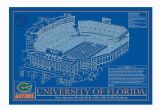 Royals Stadium Wall Mural Auburn University College Football Stadium Blueprint