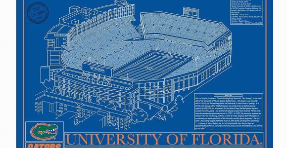 Royals Stadium Wall Mural Auburn University College Football Stadium Blueprint