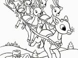 Rudolph Coloring Pages Online Rudolph and Santa Sleigh Coloring Page Christmas