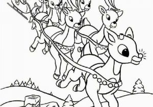 Rudolph Coloring Pages Online Rudolph and Santa Sleigh Coloring Page Christmas