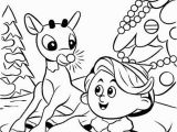 Rudolph the Red Nosed Reindeer and Santa Coloring Pages Rudolph the Red Nosed Reindeer Find A Baby In Snow Hole