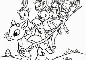 Rudolph the Red Nosed Reindeer and Santa Coloring Pages Rudolph the Red Nosed the Leader Of Santas Reindeer