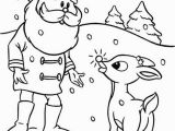 Rudolph the Red Nosed Reindeer and Santa Coloring Pages Santa ask Rudolph the Red Nosed to Lead Other Reindeer