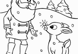 Rudolph the Red Nosed Reindeer and Santa Coloring Pages Santa ask Rudolph the Red Nosed to Lead Other Reindeer