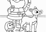 Rudolph the Red Nosed Reindeer and Santa Coloring Pages Santa Claus and the Red Nose Rudolph Reindeer Coloring Pages