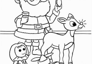 Rudolph the Red Nosed Reindeer and Santa Coloring Pages Santa Claus and the Red Nose Rudolph Reindeer Coloring Pages