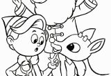 Rudolph the Red Nosed Reindeer and Santa Coloring Pages Santa Hermey & Rudolph the Red Nosed Reindeer Coloring