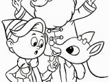 Rudolph the Red Nosed Reindeer and Santa Coloring Pages Santa Hermey & Rudolph the Red Nosed Reindeer Coloring