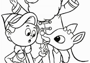 Rudolph the Red Nosed Reindeer and Santa Coloring Pages Santa Hermey & Rudolph the Red Nosed Reindeer Coloring