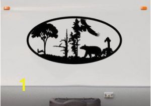 Rv Murals Bear forest Mountains Rv Camper Vinyl Decal Sticker Graphic Custom