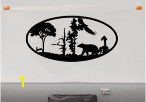 Rv Murals Decals Bear forest Mountains Rv Camper Vinyl Decal Sticker Graphic Custom